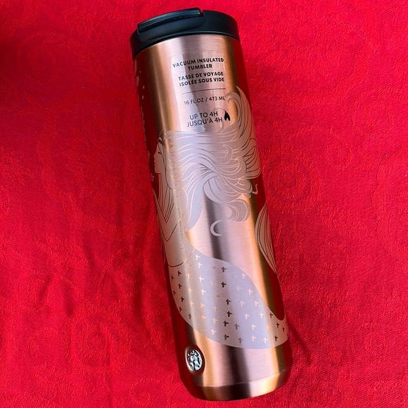 New Starbucks Rose Gold Siren Embossed Insulated Grande 16oz Coffee Tumbler - Picture 6 of 16